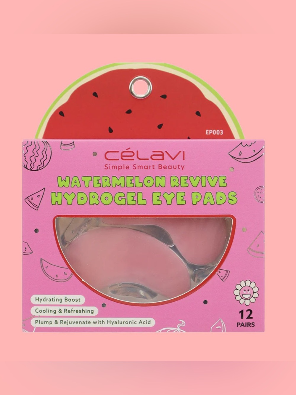 Célavi Watermelon Revive Hydrogel Eye Pads - 12 Pairs (NIB)